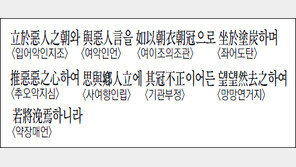 [한자 이야기]<1203>立於惡人之朝와 與惡人言을…