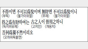 [한자 이야기]<1245>不得이면 不可以爲悅이며…