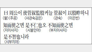[한자 이야기]<1256>曰 周公이 使管叔監殷커늘…