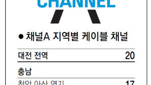 [강원][대전/충남][충북]채널A 지역별 케이블 채널
