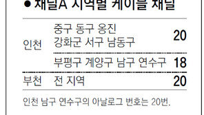 [인천/경기]채널A 지역별 케이블 채널