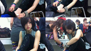 티아라 은정, 붕대 칭칭 감으며…수척해보여