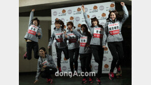 [포토] 나인뮤지스, 팀워크 안맞네…따로따로 화이팅!