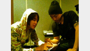 ‘간지 힙합’ 주석-장근석, 녹음실 인증샷 화제