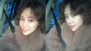 황정음, 파마하고 브이라인 셀카 ‘턱으로 찌를 기세’