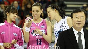 [포토] 박정은 ‘트로피 신기하게 생겼네~’