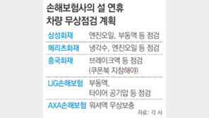 “귀향길 차량 점검 받고 떠나세요”… 손보업계 무상점검 서비스