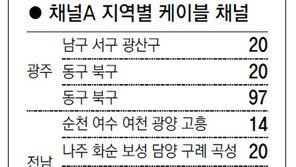 [광주/전남][전북][제주]채널A 지역별 케이블 채널