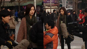 신세경, ‘패션왕’ 촬영 직찍? ‘거리 한복판 인형 포스’