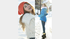 황혜영, 설원에서도 빛나는 미모와 몸매