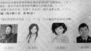 中 황당시험문제 논란 ‘교수 이름은? 1. 김정은 2. 아오이소라…’