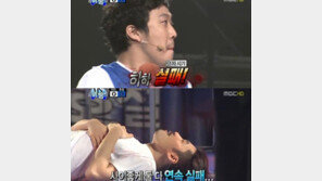 ‘무한도전’ 하하, 노홍철과 자유투 대결 1라운드 신승