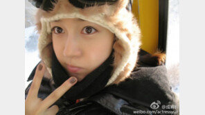 성유리 스키장 셀카…모태 동안미녀