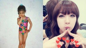 나인뮤지스 민하, 어릴 적 수영복 사진 공개