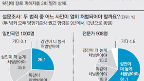 국민 26% “아동성범죄, 살인보다 더 엄벌해야”