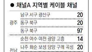 [광주/전남][전북][제주]채널A 지역별 케이블 채널