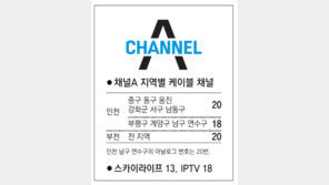 [인천/경기]채널A 지역별 케이블 채널
