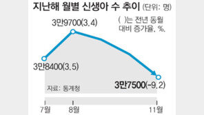 신생아 수 3개월 연속 감소… 불황 탓? 흑룡띠 효과?