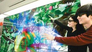 ‘ISE 2012’에 참가한 LG 3차원 55인치 멀티비전