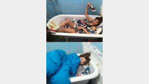 장재인, 추운 날씨에 민소매 셔츠만 입고…‘너무 가는 팔다리’