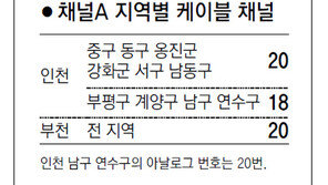 [인천/경기]채널A 지역별 케이블 채널 