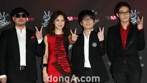 [SD포토] ‘보이스 코리아’ 4인방 코치, 귀엽게 ‘브이’