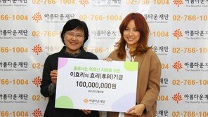 이효리 1억 통큰 기부