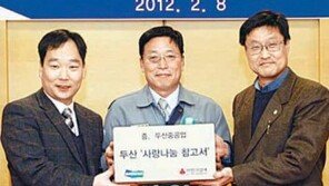 [부산/경남]두산重, 참고서 3300권 복지시설 기증