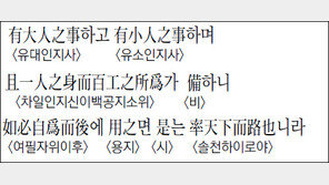 [한자 이야기]<1341>有大人之事하고 有小人之事하며 且一人之身而百工之所爲가 備하니…