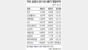 상장사 4분기 실적 “역시나”