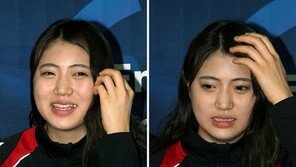 [포토] 정다래, 국가대표 수영복 발표회 ‘부끄러’