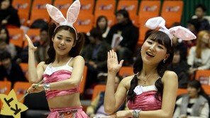[포토] 치어리더, 치마 너무 올려 ‘하의실종’
