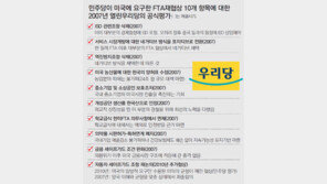 민주 “2007년엔 착한 FTA-2010년엔 나쁜 FTA”라는데…
