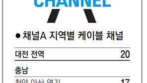 [강원][대전/충남][충북]채널A 지역별 케이블 채널