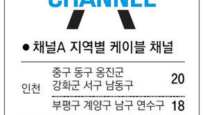 [인천/경기]채널A 지역별 케이블 채널