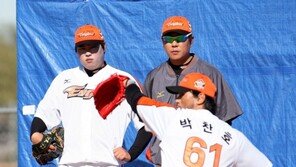 박찬호, 한국 무대 첫 실전 피칭… ‘최고 145km’