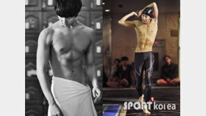 [포토] ‘자체발광’ 김형준, 탄탄복근 상반신 노출