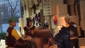 빅뱅 ‘런닝맨’ 촬영현장 포착, ‘초록머리 탑’ 눈길