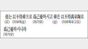 [한자 이야기]<1350>堯는 以不得舜으로 爲己憂하시고 舜은…