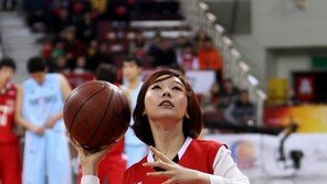 [포토] 곽현화, 농구장서 격한 웨이브 ‘신났네…’