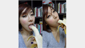 곽현화, 바나나 먹는 사진 “그냥 배고파서”