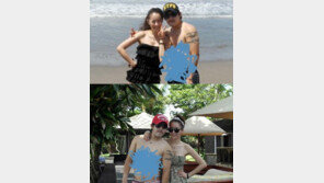 이용규-유하나, 신혼여행 사진 공개 ‘뱃살 노출 금지’