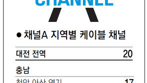 [강원][대전/충남][충북]채널A 지역별 케이블 채널