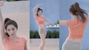 강민경, 탄력있는 S라인 몸매로 셔플댄스 ‘눈부셔’