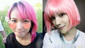 트리탑스 장유준, 핑크색 가발 김옥빈 도플갱어…미모 경쟁(?)