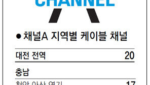 [강원][대전/충남][충북]채널A 지역별 케이블 채널