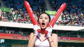 [포토] SK치어리더, ‘어머나!’