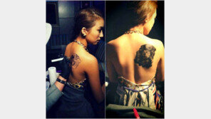 보라 파격 문신 ‘화들짝’… “새 앨범 콘셉트는 치명적 섹시미?”