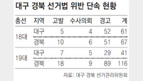 [대구/경북]“투표 끝날때까지 불법 방지 총력”