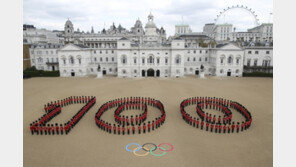 [포토] 영국 근위병들, 런던올림픽 D-100 기념 사진 공개